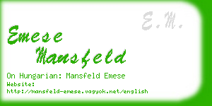 emese mansfeld business card